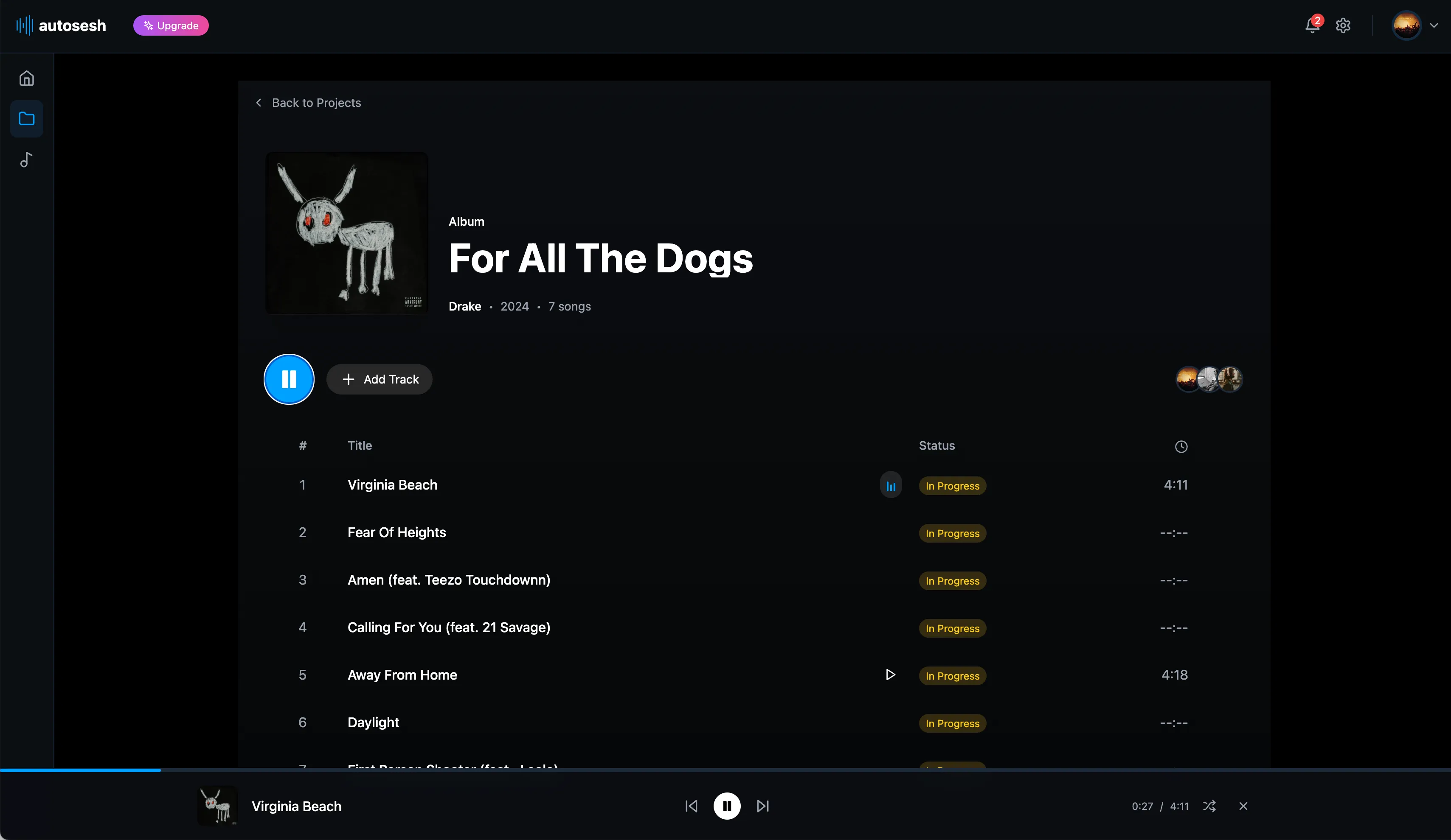 AutoSesh screenshot